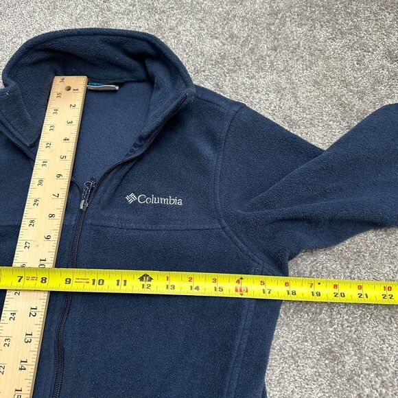 Columbia Steens Mountain Fleece Jacket Mens Small Blue Full Zip Pocket Outdoor - Picture 11 of 12